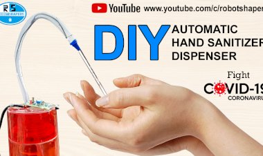 How to make Automatic Alcohol Hand Sanitizer - DIY | Touchless Hand Sanitizer | School project ideas