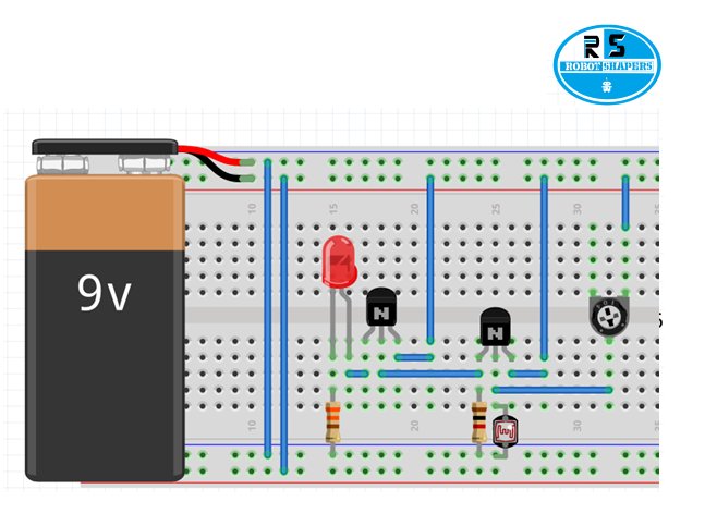 Simple  Light detector circuit using transistor or Morning Alaram