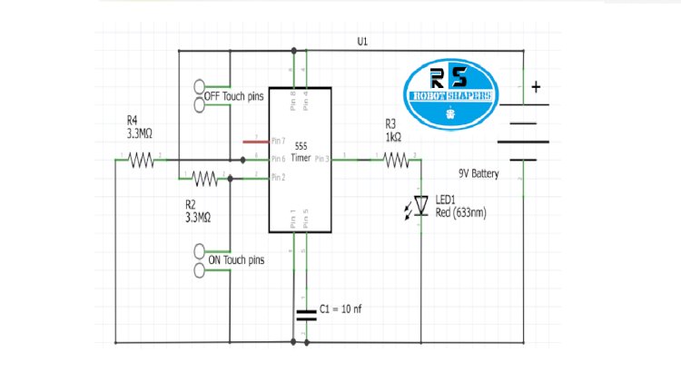 how to make 555 timer based touch switch project