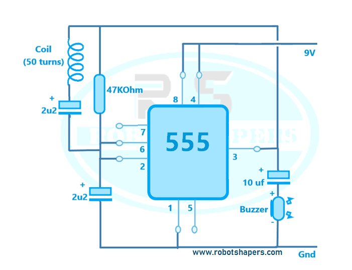 NE555 metal detector